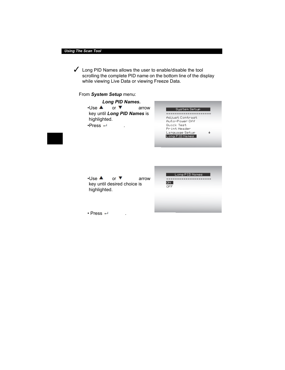 Long pid names -12, Long pid names | Actron AutoScanner® Plus CP9580A User Manual | Page 36 / 126