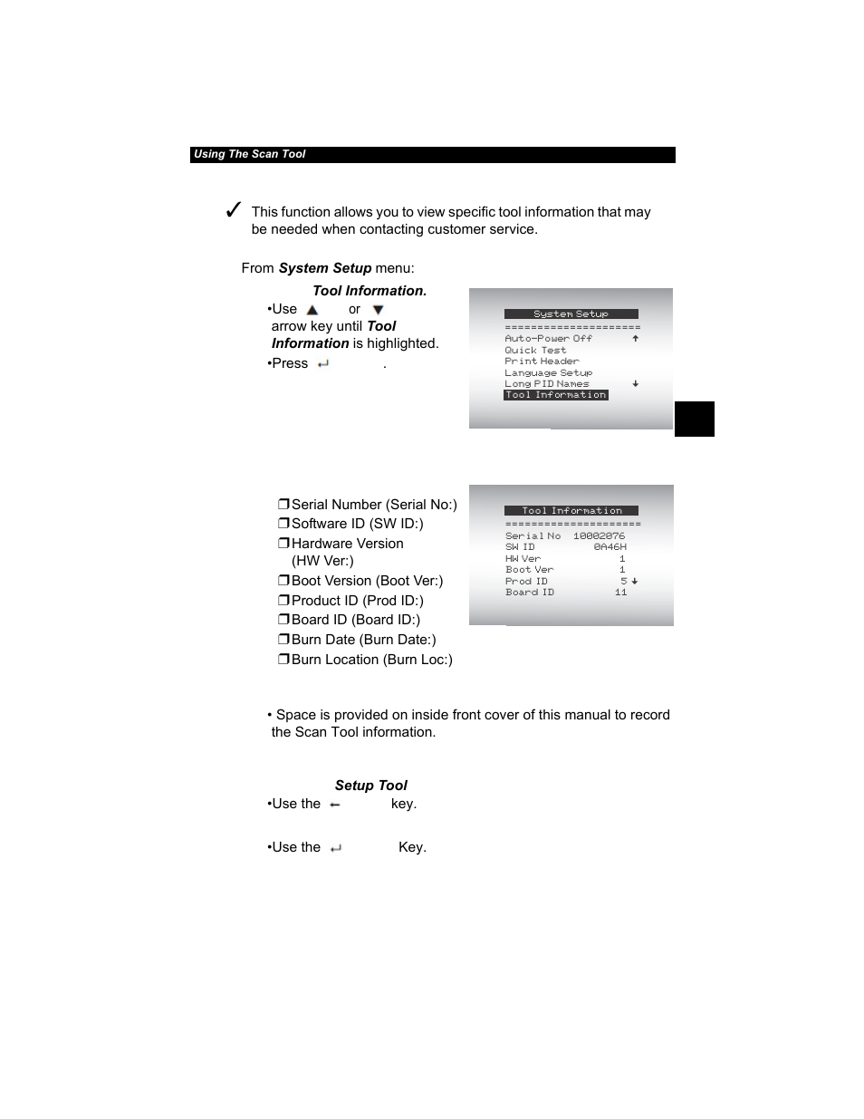 View tool information -13, View tool information | Actron AutoScanner® Plus CP9580A User Manual | Page 37 / 126