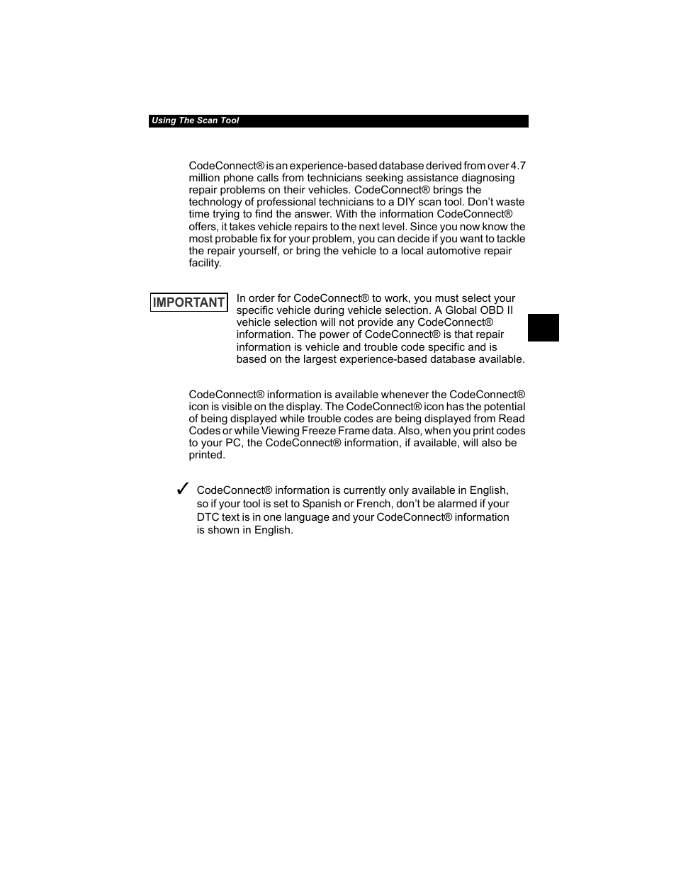 Codeconnect® feature -27, Codeconnect® feature | Actron AutoScanner® Plus CP9580A User Manual | Page 51 / 126