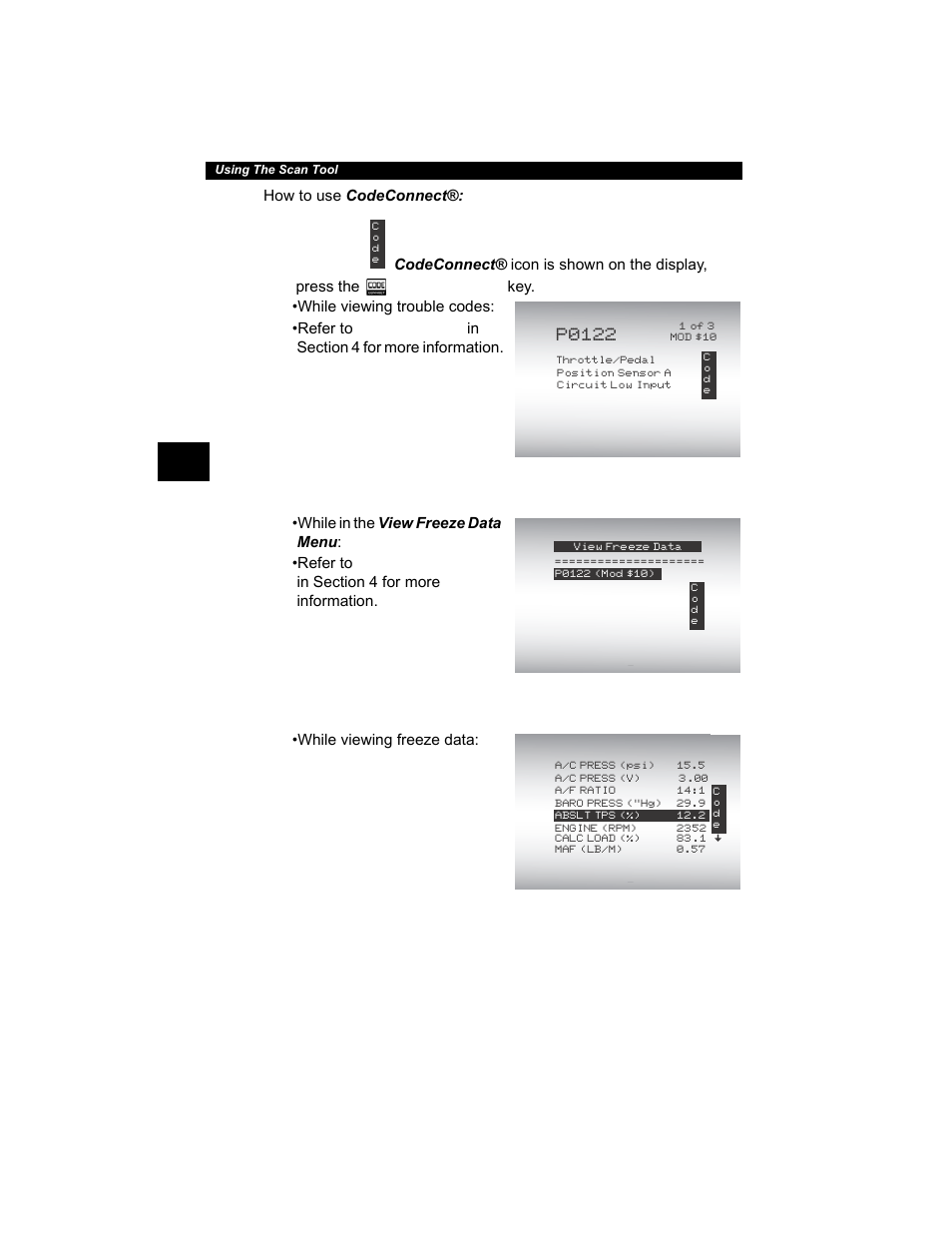 P0122 | Actron AutoScanner® Plus CP9580A User Manual | Page 52 / 126