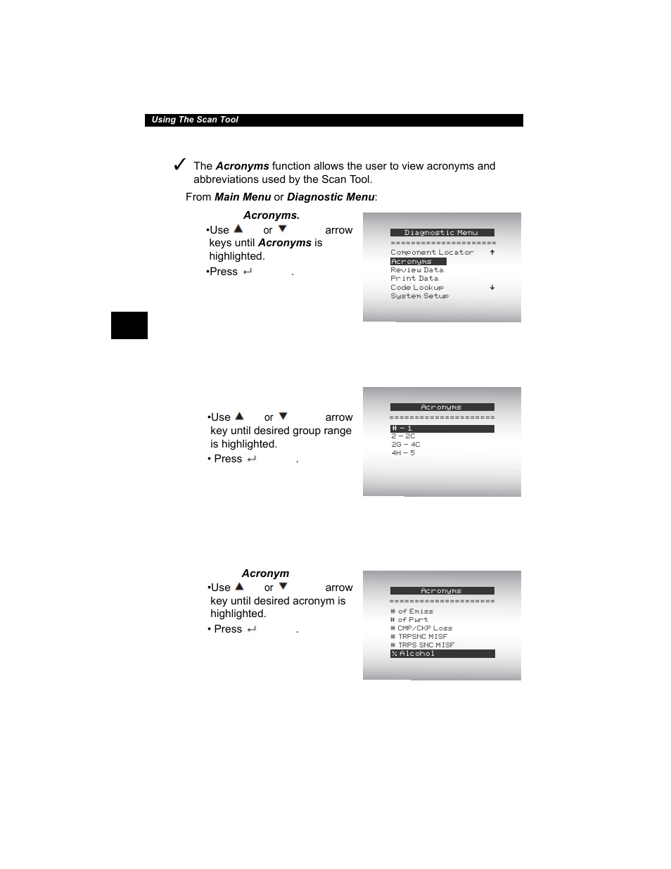 Acronyms | Actron AutoScanner® Plus CP9580A User Manual | Page 54 / 126