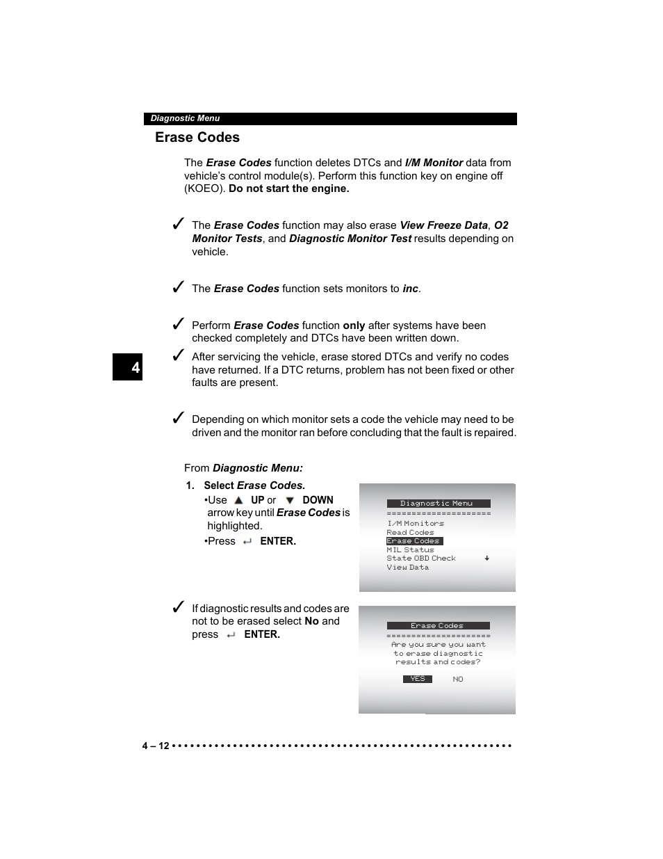 Erase codes | Actron AutoScanner® Plus CP9580A User Manual | Page 68 / 126
