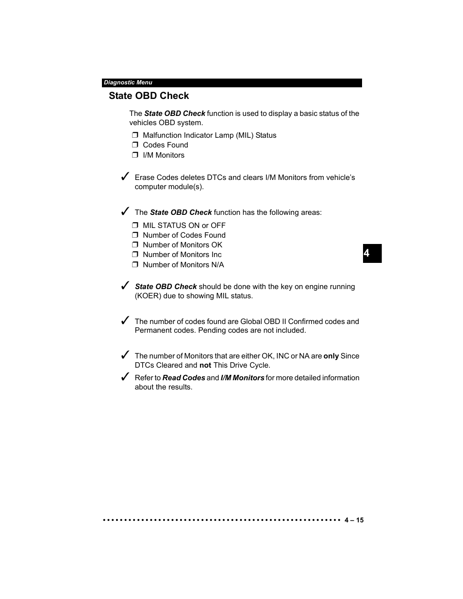 State obd check | Actron AutoScanner® Plus CP9580A User Manual | Page 71 / 126