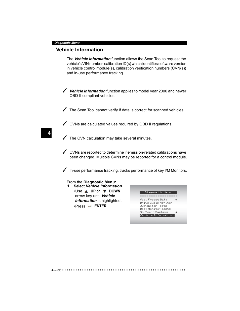 Vehicle information | Actron AutoScanner® Plus CP9580A User Manual | Page 92 / 126
