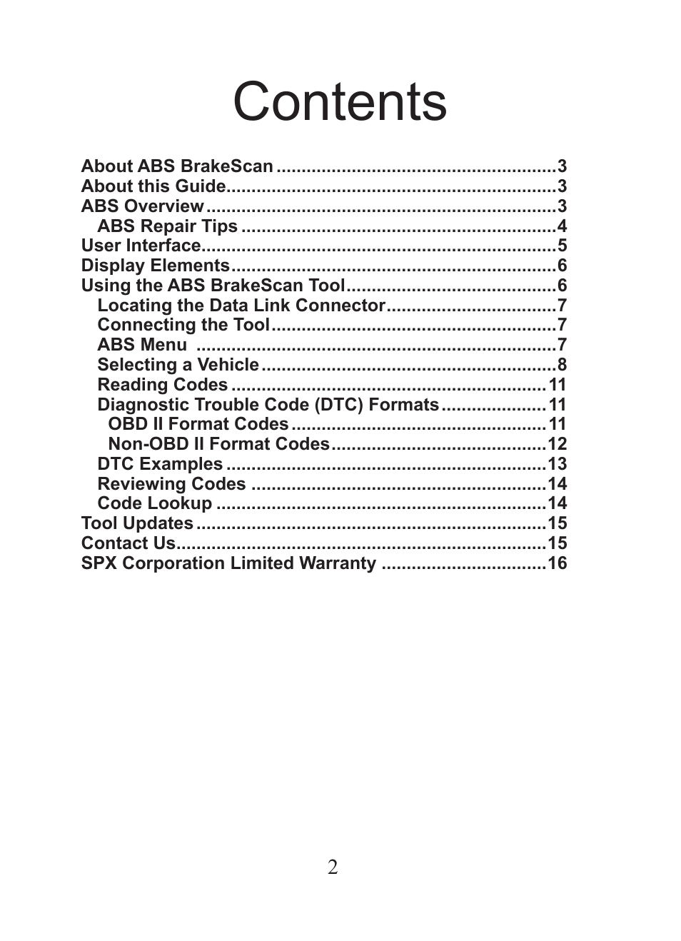 Actron CP9449 ABS BrakeScan User Manual | Page 2 / 16