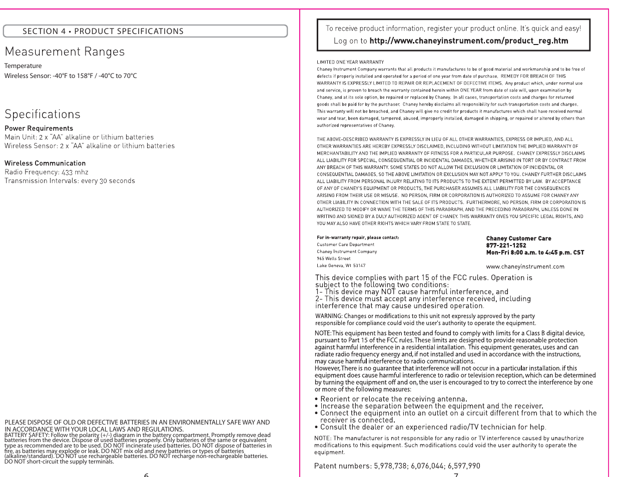 AcuRite 00536 Thermometer User Manual | Page 4 / 4