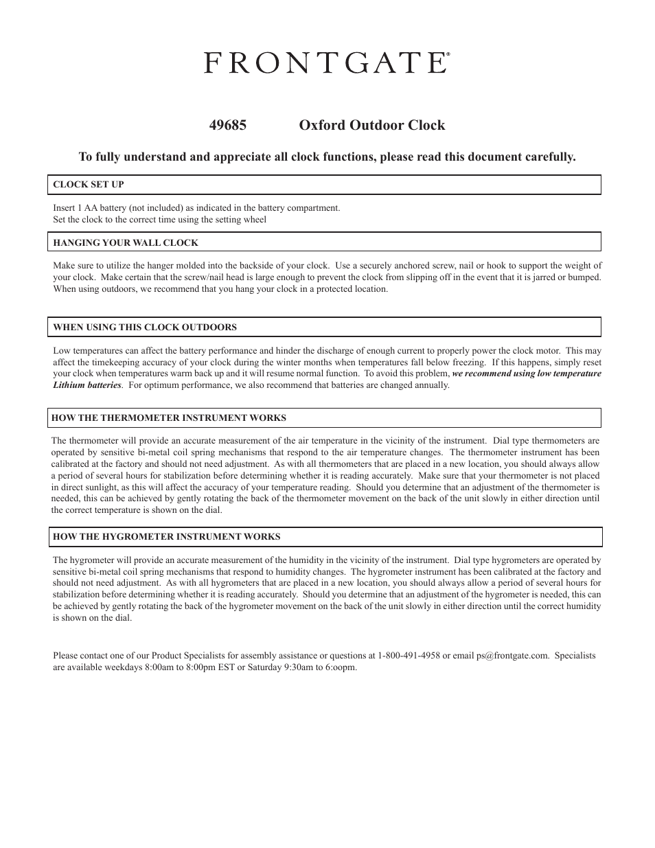 AcuRite 75154FGDI Clock User Manual | 1 page