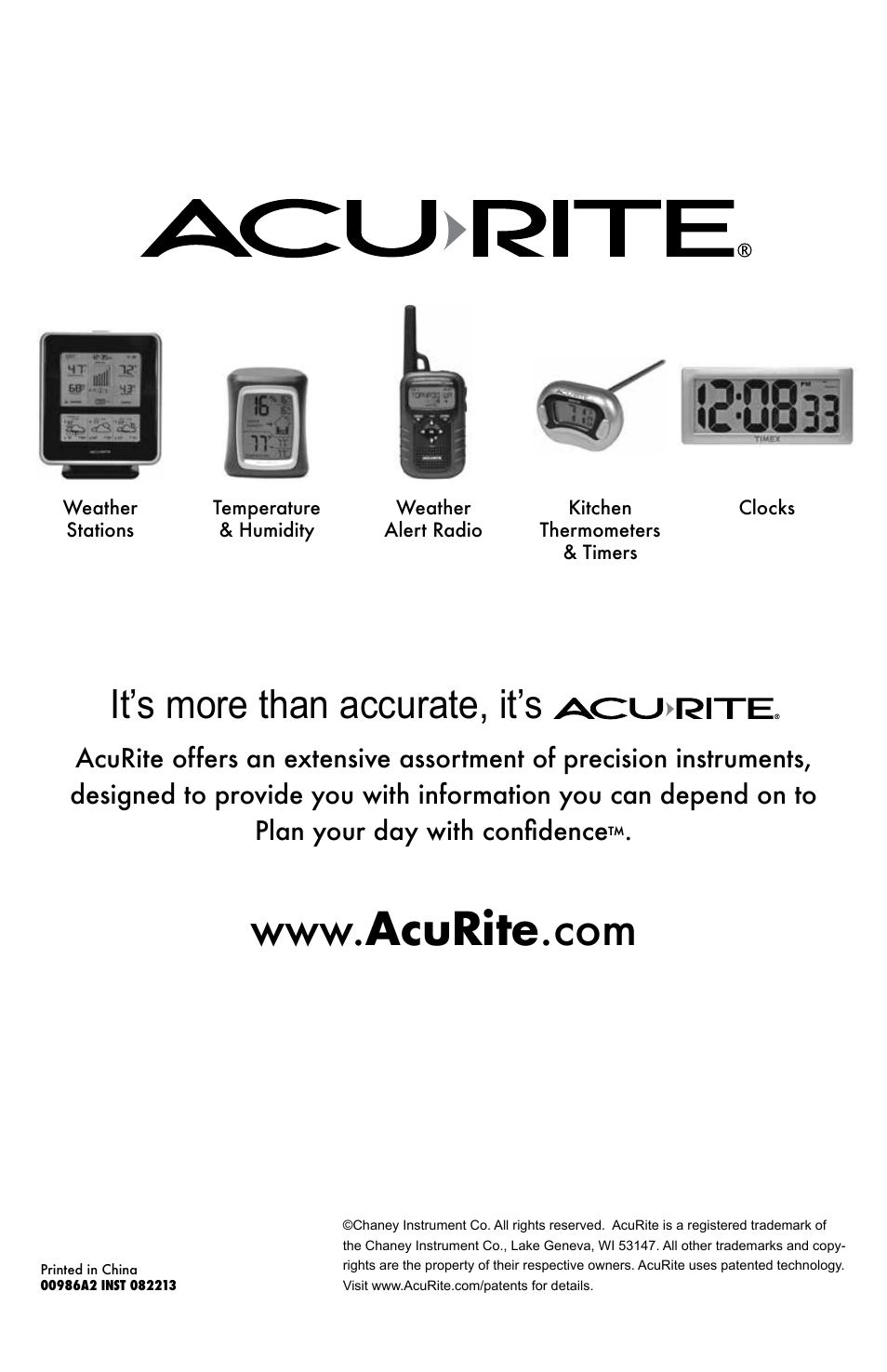 It’s more than accurate, it’s | AcuRite 00986 Thermometer User Manual | Page 10 / 10