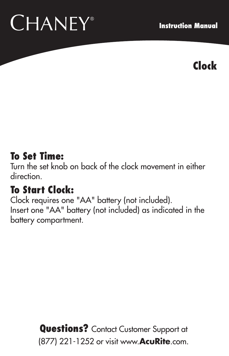 AcuRite 02418 Clock User Manual | 1 page