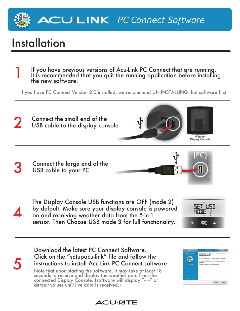 AcuRite 01525 Weather Station User Manual | 1 page