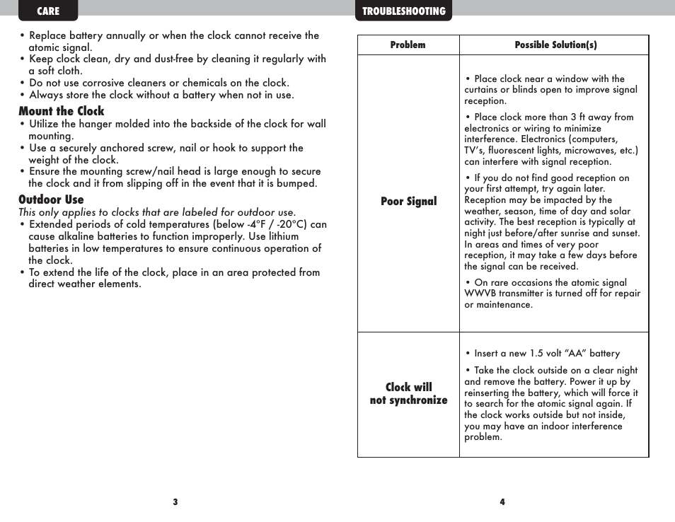 AcuRite 50314 Clock User Manual | Page 3 / 4