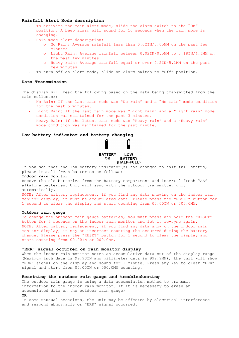 AcuRite 00896 Rain Gauge User Manual | Page 4 / 5