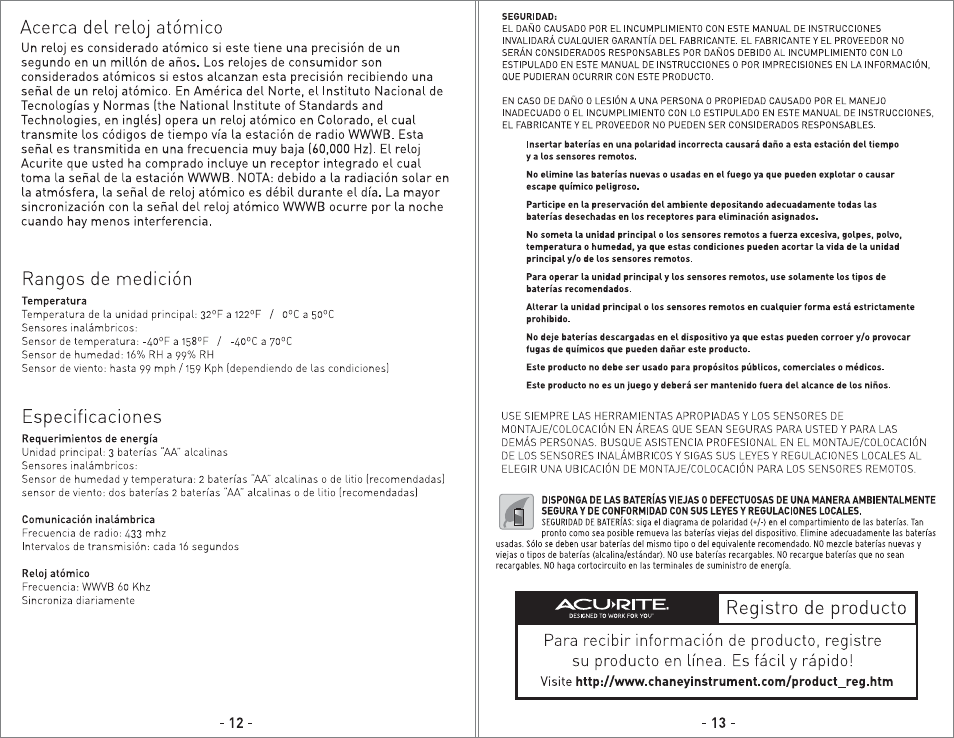 00825 - sp inst08 pg14.pdf | AcuRite 00825 Weather Station User Manual | Page 14 / 14