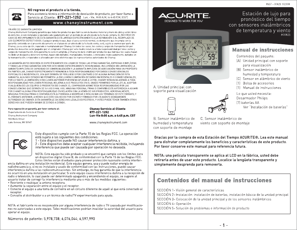 00825 - sp inst08 pg8.pdf | AcuRite 00825 Weather Station User Manual | Page 8 / 14