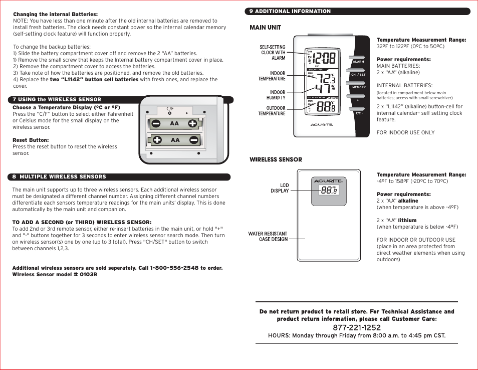 AcuRite 00590A1 Thermometer User Manual | Page 3 / 3