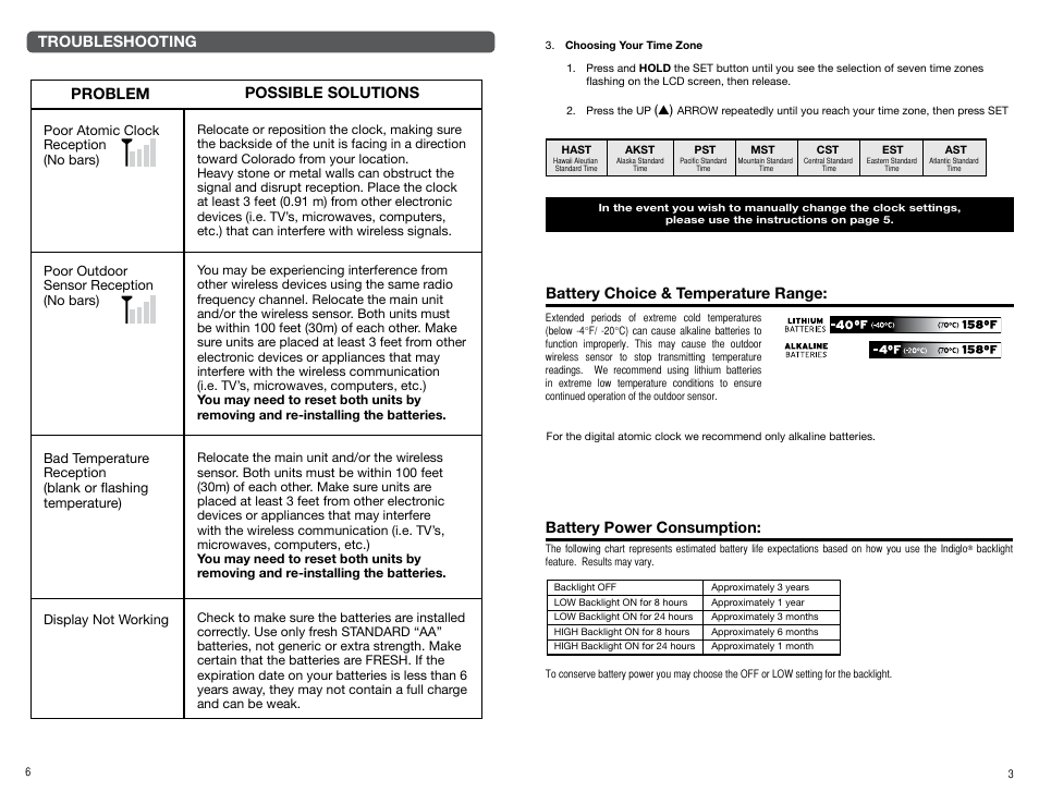 AcuRite 75333TKL Clock User Manual | Page 3 / 4