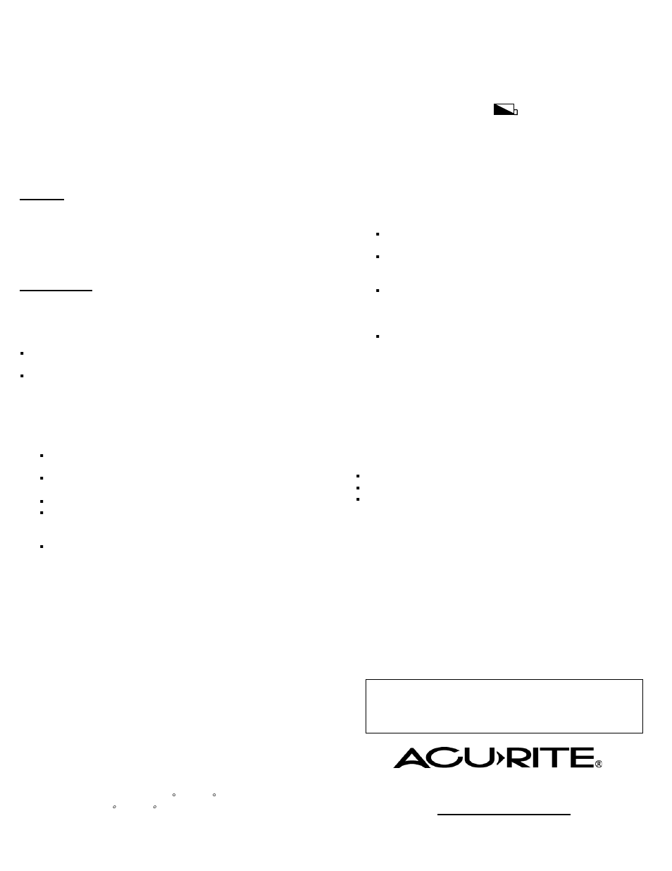 AcuRite 00591W Thermometer User Manual | 1 page