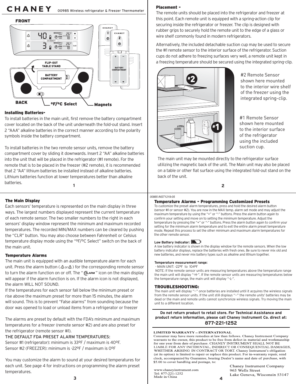 AcuRite 00985 Thermometer User Manual | 1 page