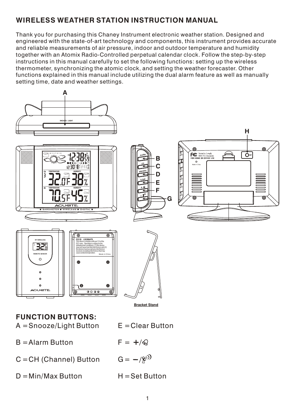 AcuRite 00787 Weather Station User Manual | 5 pages