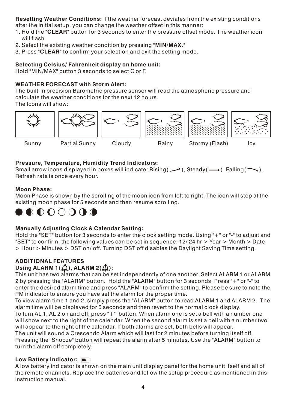 AcuRite 00787 Weather Station User Manual | Page 4 / 5