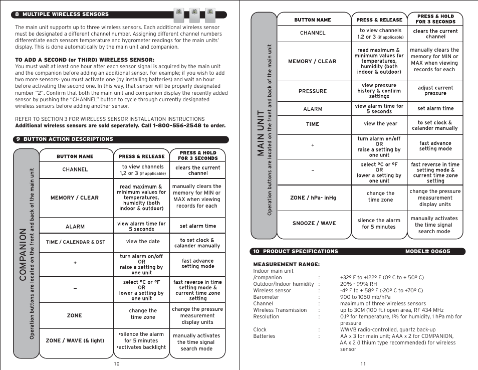 00605 pg6.pdf, Comp anion | AcuRite 00605 Weather Station User Manual | Page 6 / 6
