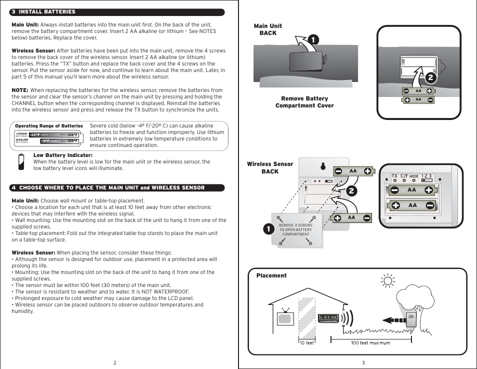 00972 pg2.pdf, Rf wireless | AcuRite 00972 Thermometer User Manual | Page 2 / 5