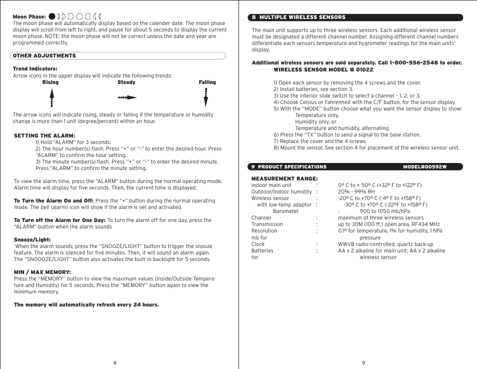 00972 - pg5.pdf | AcuRite 00972 Thermometer User Manual | Page 5 / 5