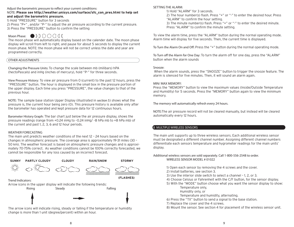 AcuRite 00973 Weather Station User Manual | Page 5 / 5