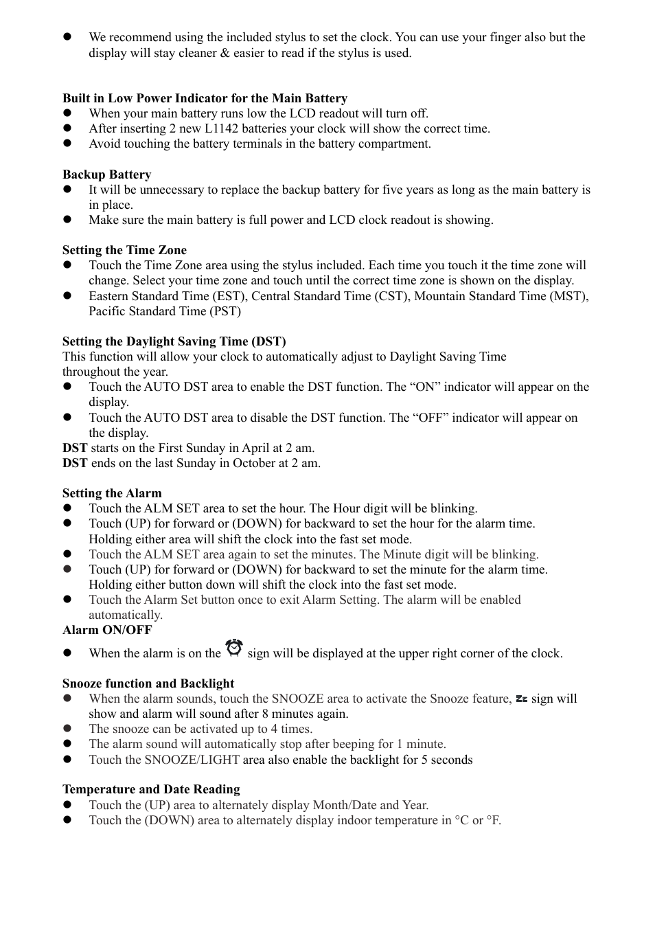 AcuRite 13007 Alarm Clock User Manual | Page 2 / 12