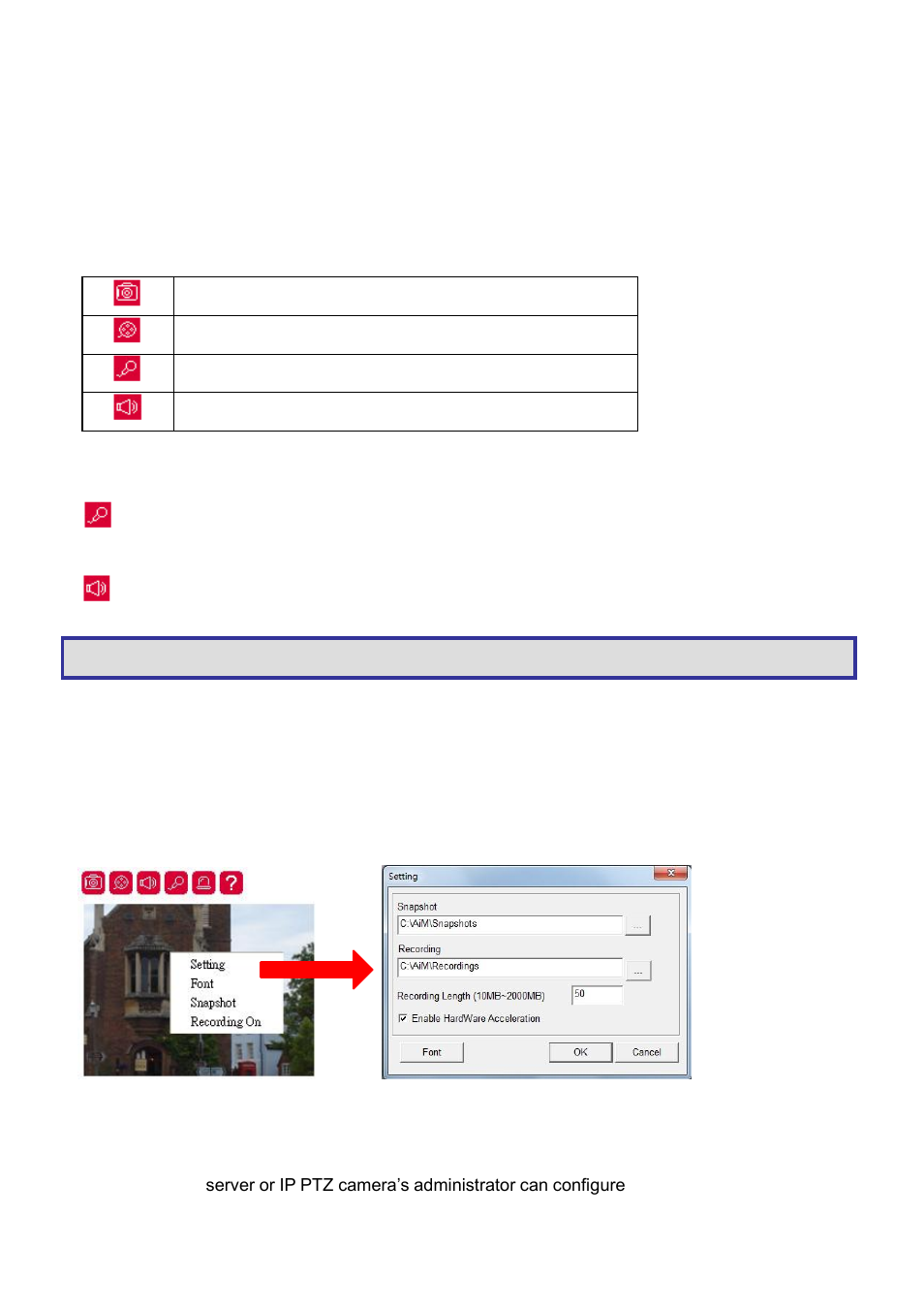 Chapter 3-2-3 camera control panel, Chapter 3-2-4 two-way audio, Chapter 3-2-5 record in a local pc | Chapter 3-3 configurations | Acumen AiP-Y14D User Manual | Page 10 / 31