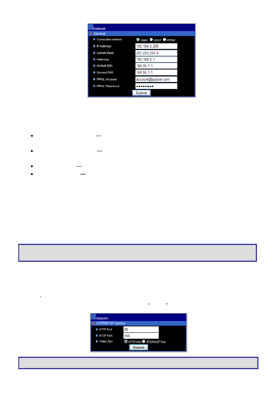 Chapter 3-4-2 dhcp setting, Chapter 3-4-3 http & rtsp service | Acumen AiP-Y14D User Manual | Page 14 / 31