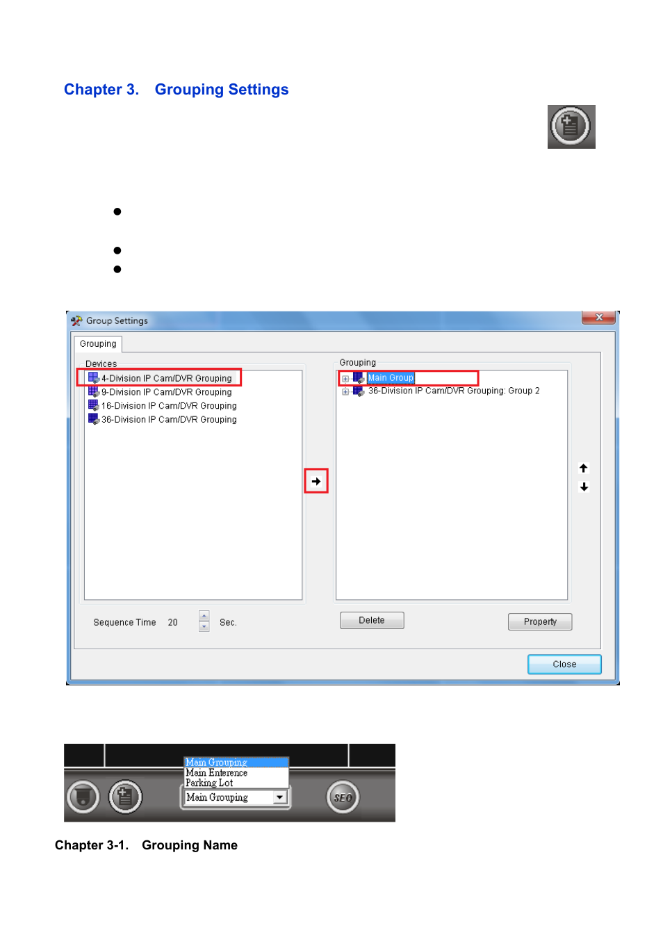 Chapter 3. grouping settings, Chapter 3-1. grouping name | Acumen AiM 108CH User Manual | Page 18 / 58