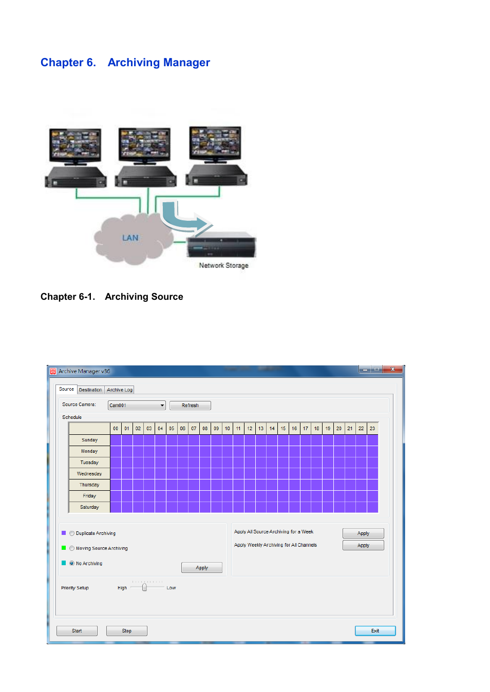 Chapter 6. archiving manager, Chapter 6-1. archiving source | Acumen AiM 108CH User Manual | Page 29 / 58