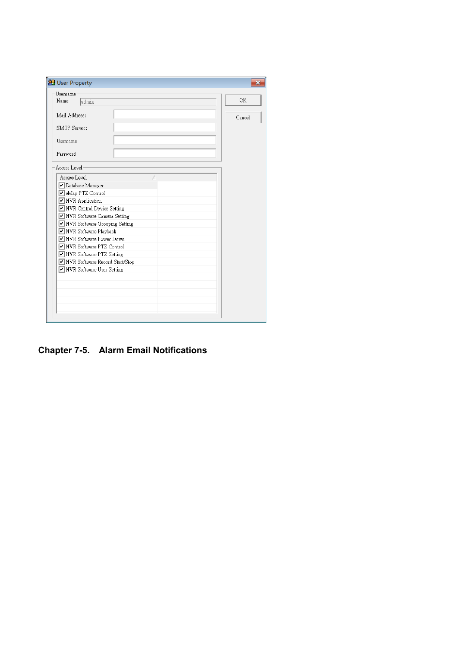 Chapter 7-5. alarm email notifications | Acumen AiM 108CH User Manual | Page 32 / 58