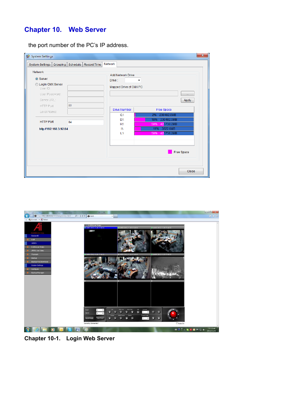 Chapter 10. web server | Acumen AiM 108CH User Manual | Page 44 / 58