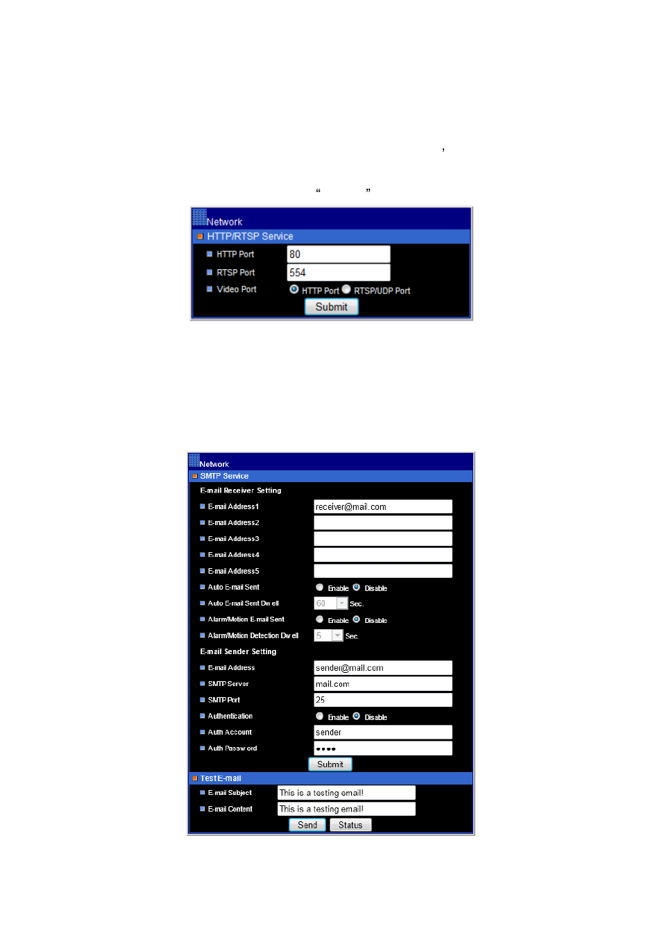 Chapter 3-4-4 smtp service | Acumen AiP-P53N(45Y2B) User Manual | Page 21 / 38