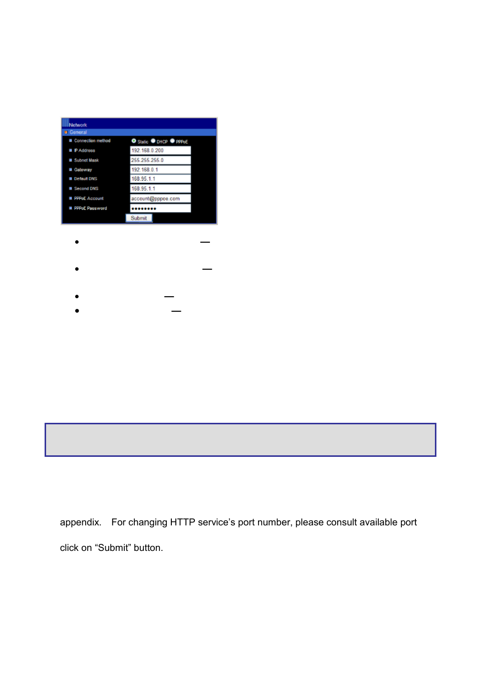 Chapter 3-4-2 dhcp setting, Chapter 3-4-3 http & rtsp service | Acumen AiP-I04Z User Manual | Page 17 / 33