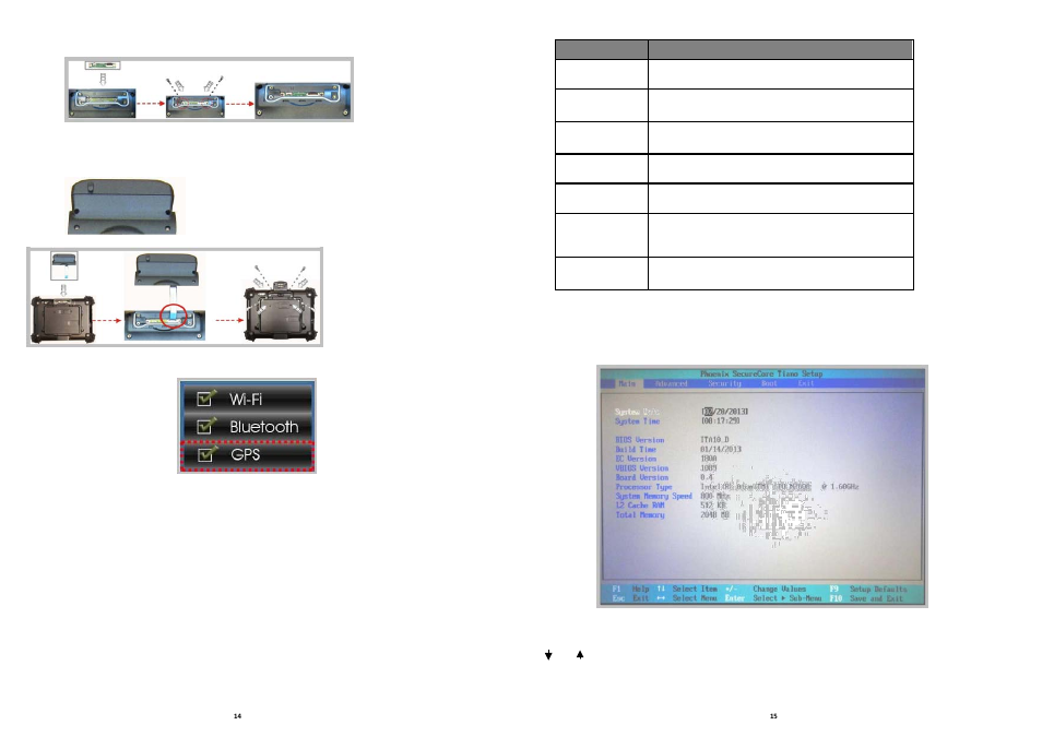 Bios setup program, Main screen setup utility | Acura Embedded AcuTab-M User Manual | Page 8 / 10