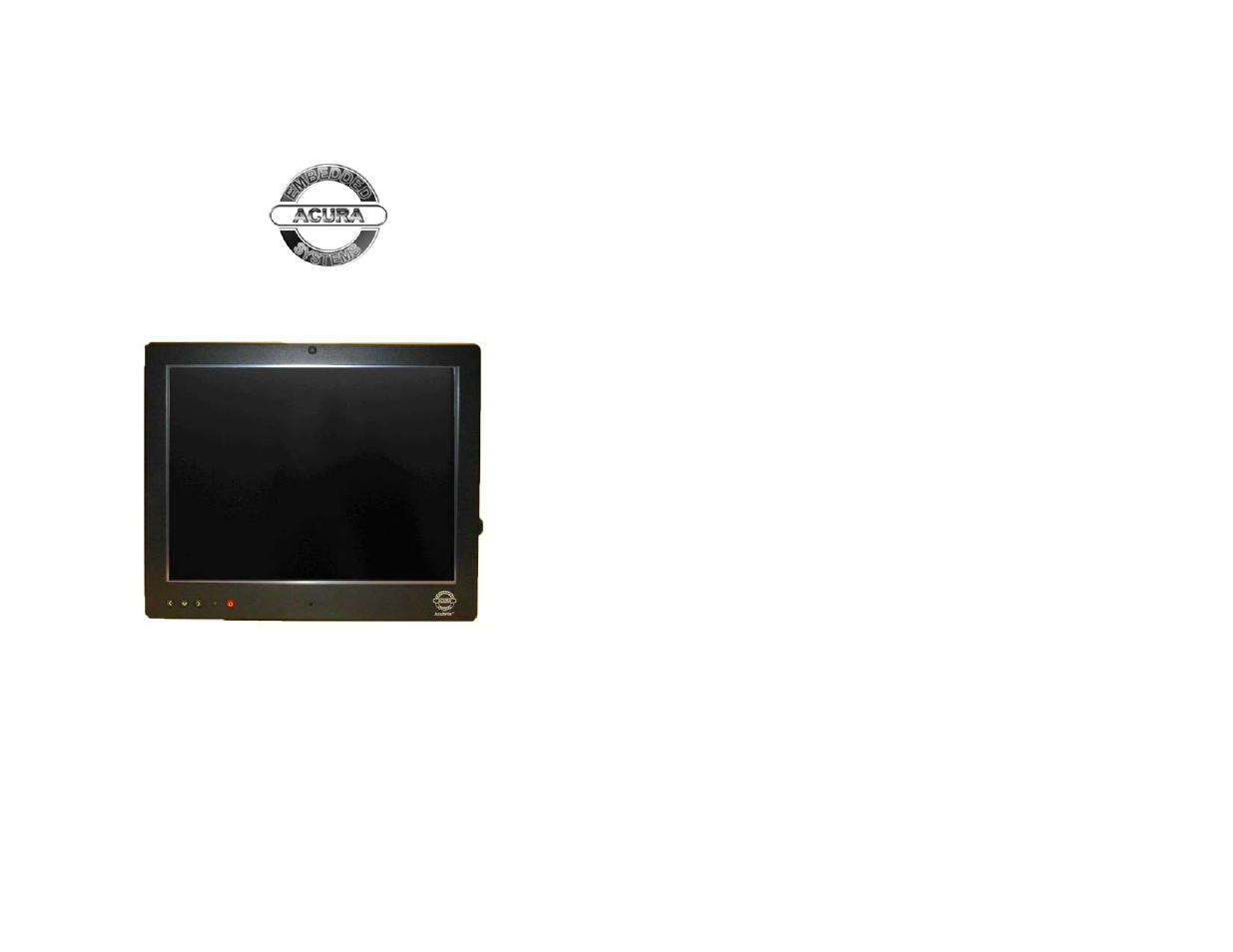 Acura Embedded AcuBrite 15″ User Manual | 11 pages