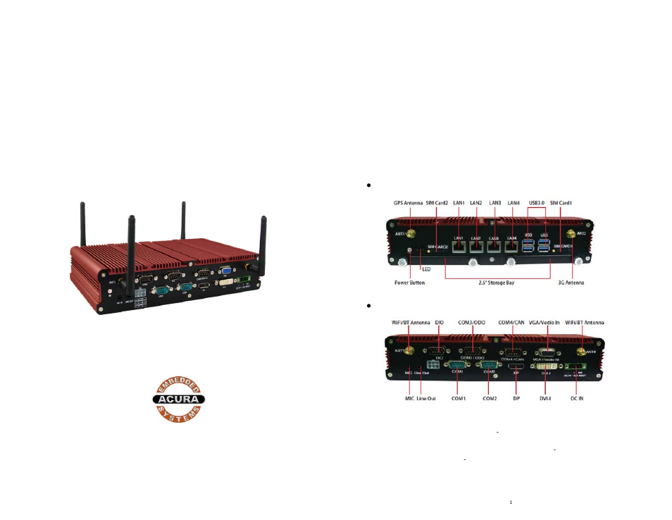 Acura Embedded PowerBrick 5.0 User Manual | 4 pages