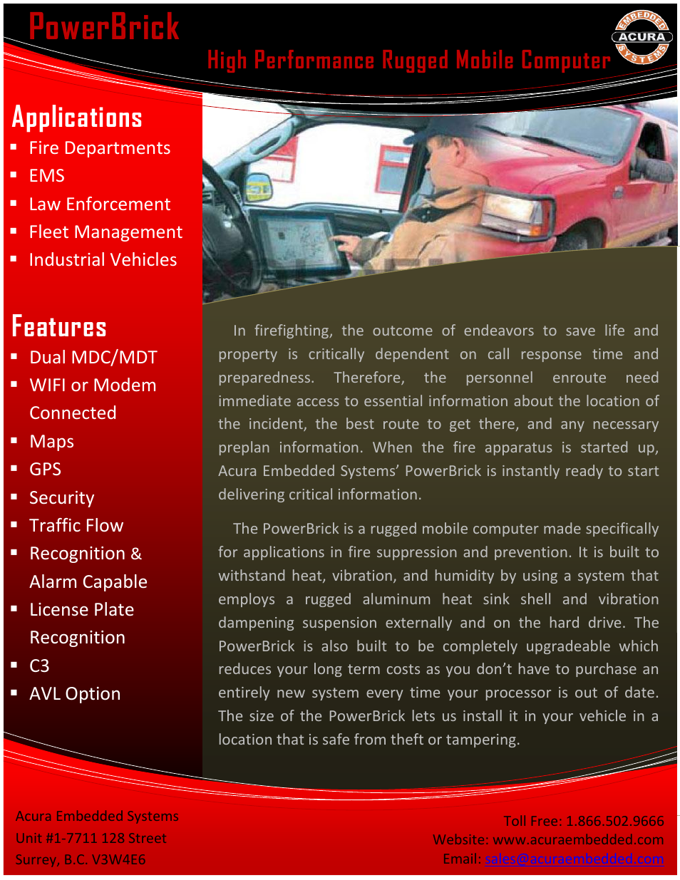 Acura Embedded PowerBrick 4.0 User Manual | 2 pages