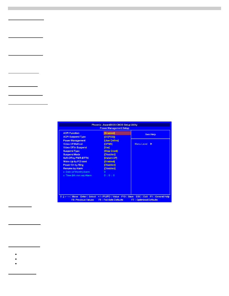 Power management setup | Acura Embedded AcuPanel 12 User Manual | Page 29 / 34