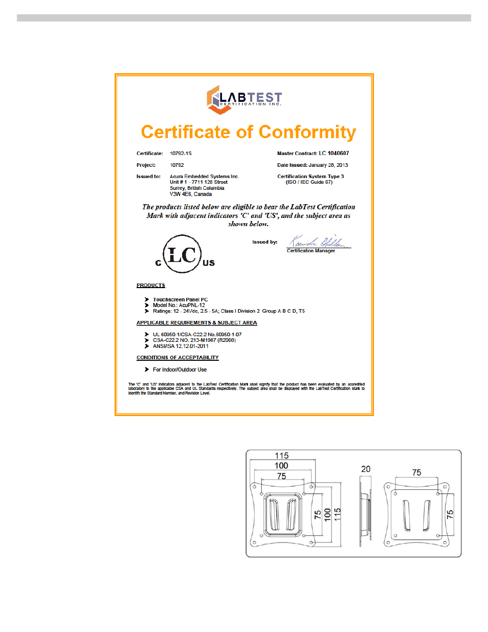 Acura Embedded AcuPanel 12 User Manual | Page 6 / 34