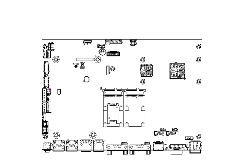 Locations of the jumpers and connectors, Top view | Acura Embedded AcuPanel 19 User Manual | Page 13 / 89