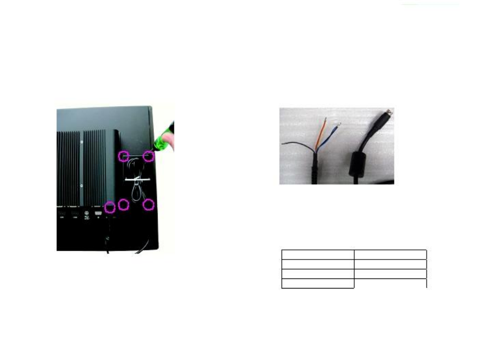 Plugging the dc power cable | Acura Embedded AcuPanel 19 User Manual | Page 64 / 89