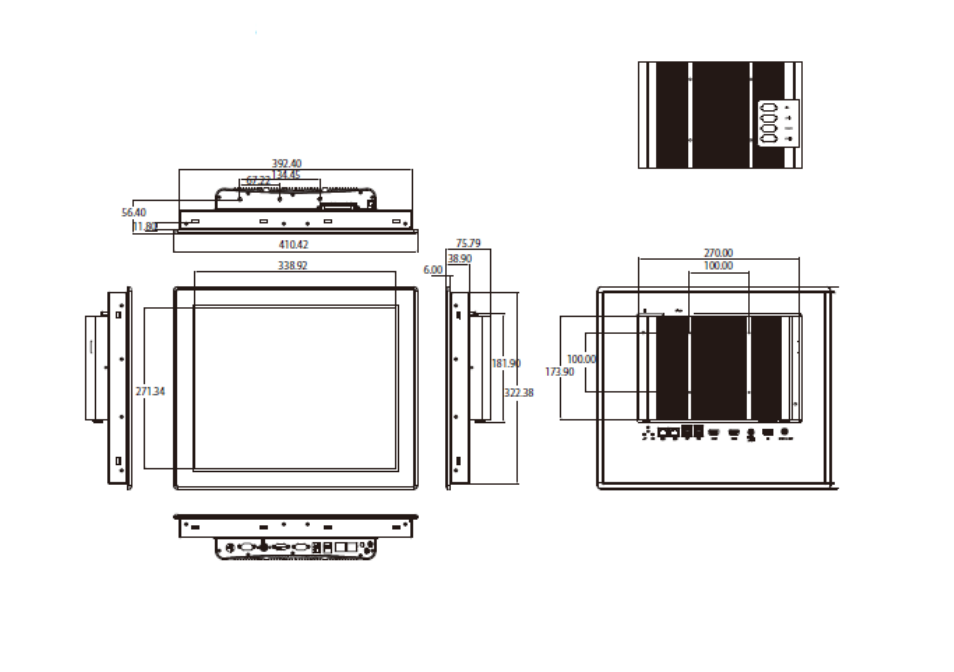 Mechanical dimensions | Acura Embedded AcuPanel 17 User Manual | Page 11 / 89