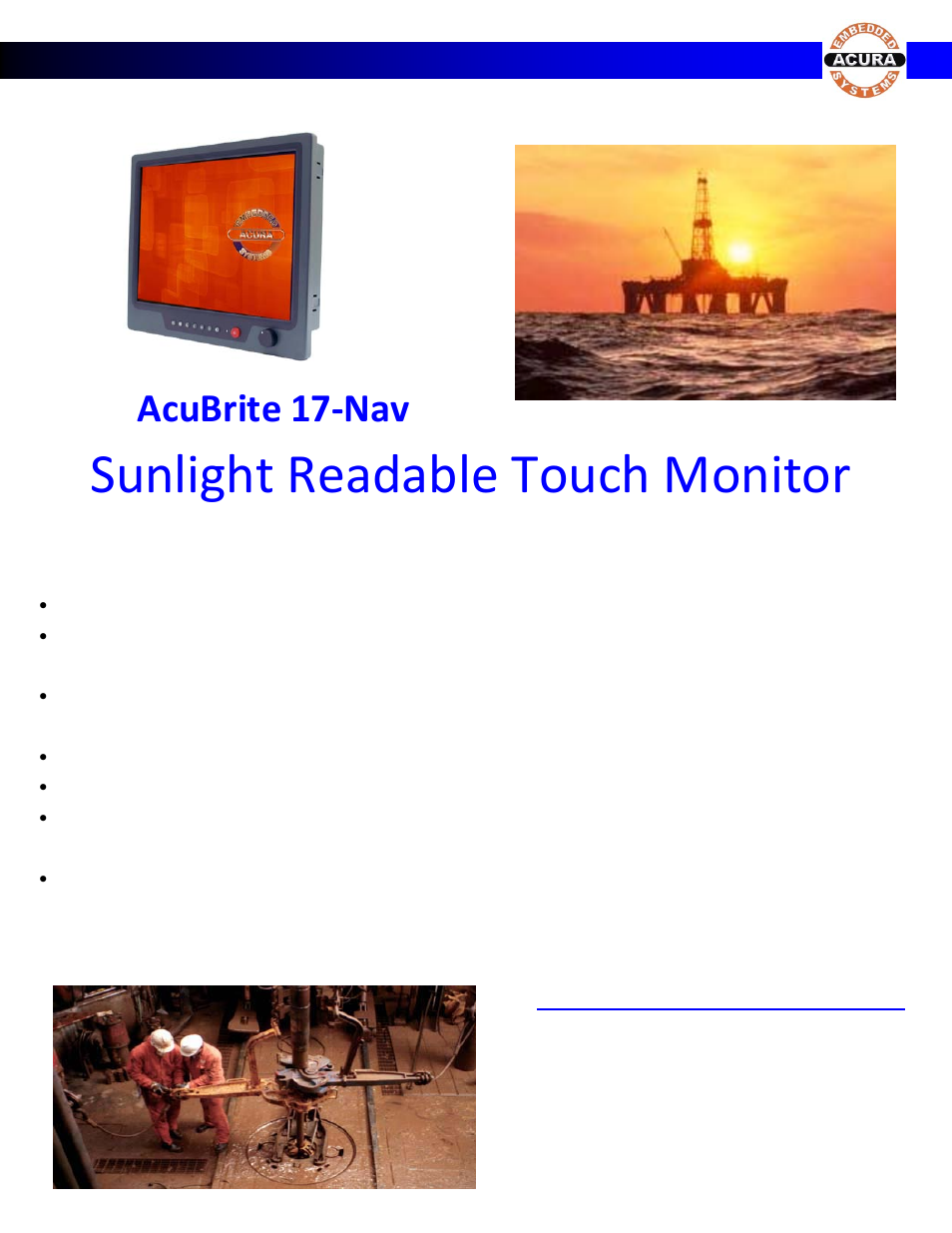 Acura Embedded AcuBrite 17″-Nav User Manual | 2 pages