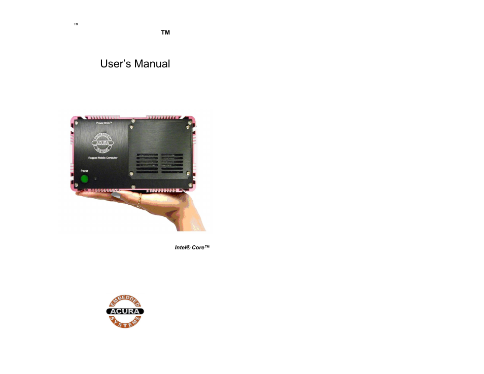 Acura Embedded PowerBrick 4.0 User Manual | 9 pages