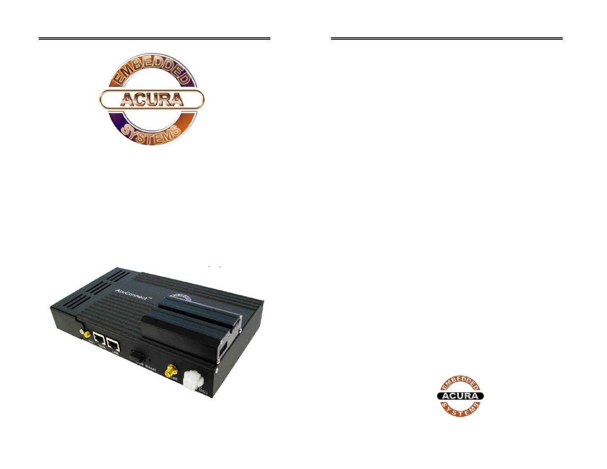 Acura Embedded AcuConnect User Manual | 9 pages