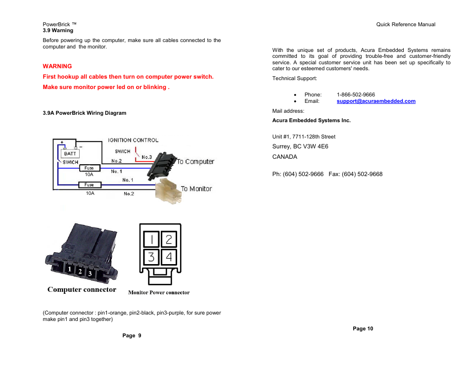 Make sure monitor power led on or blinking | Acura Embedded PowerBrick 3.1 User Manual | Page 7 / 7